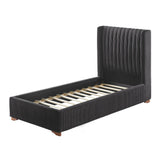 Twin Upholstered Corduroy Fabric Bed Frame - Omega Lifestyles