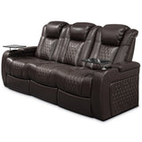 Genuine Leather Power Recliner With RGB LED Lighting - Omega Lifestyles