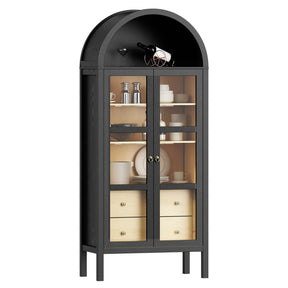 Modern Farmhouse Arched Sensor Light Storage Cabinet - Omega Lifestyles