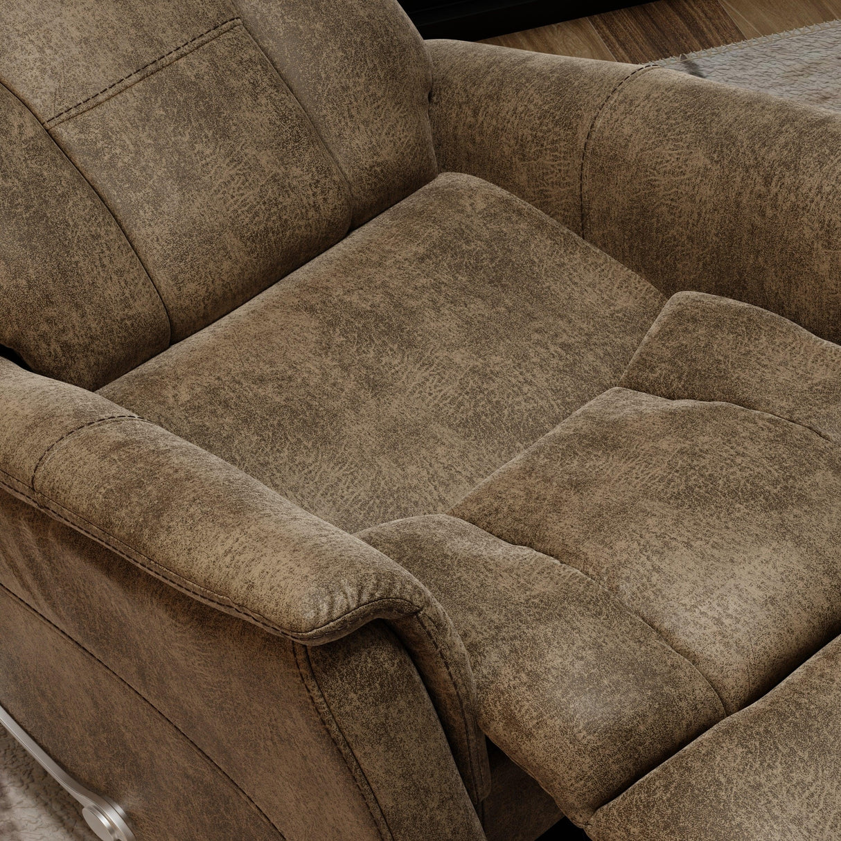 Swivel Glider Recliner With Manual Adjustable Headrest Footrest - Omega Lifestyles