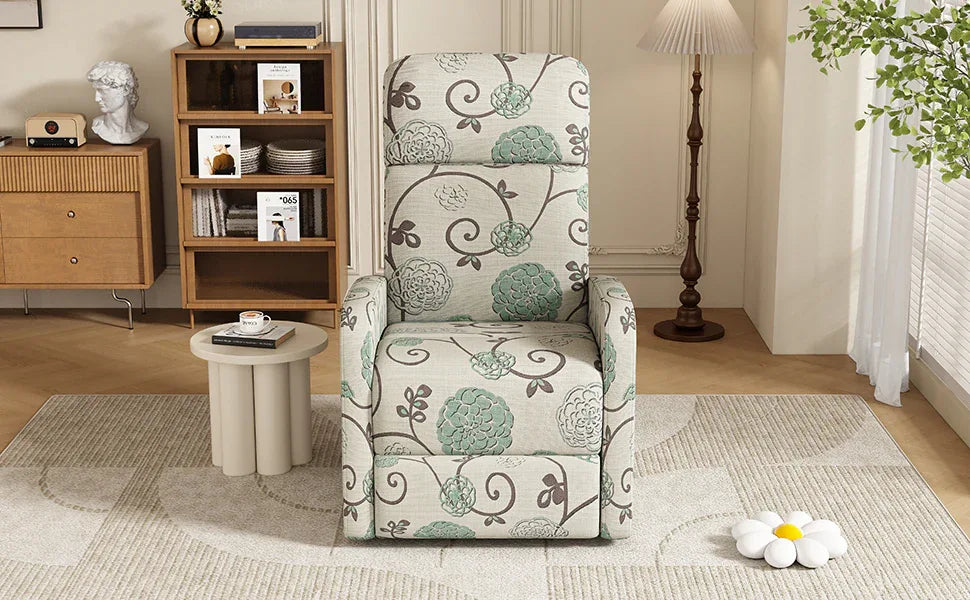 Manual Recliner Chair With Adjustable Backrest And Plush Upholstery - Omega Lifestyles