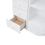 Twin Loft Bed With L-Shaped Desk Drawers Cabinet Staircase - Omega Lifestyles