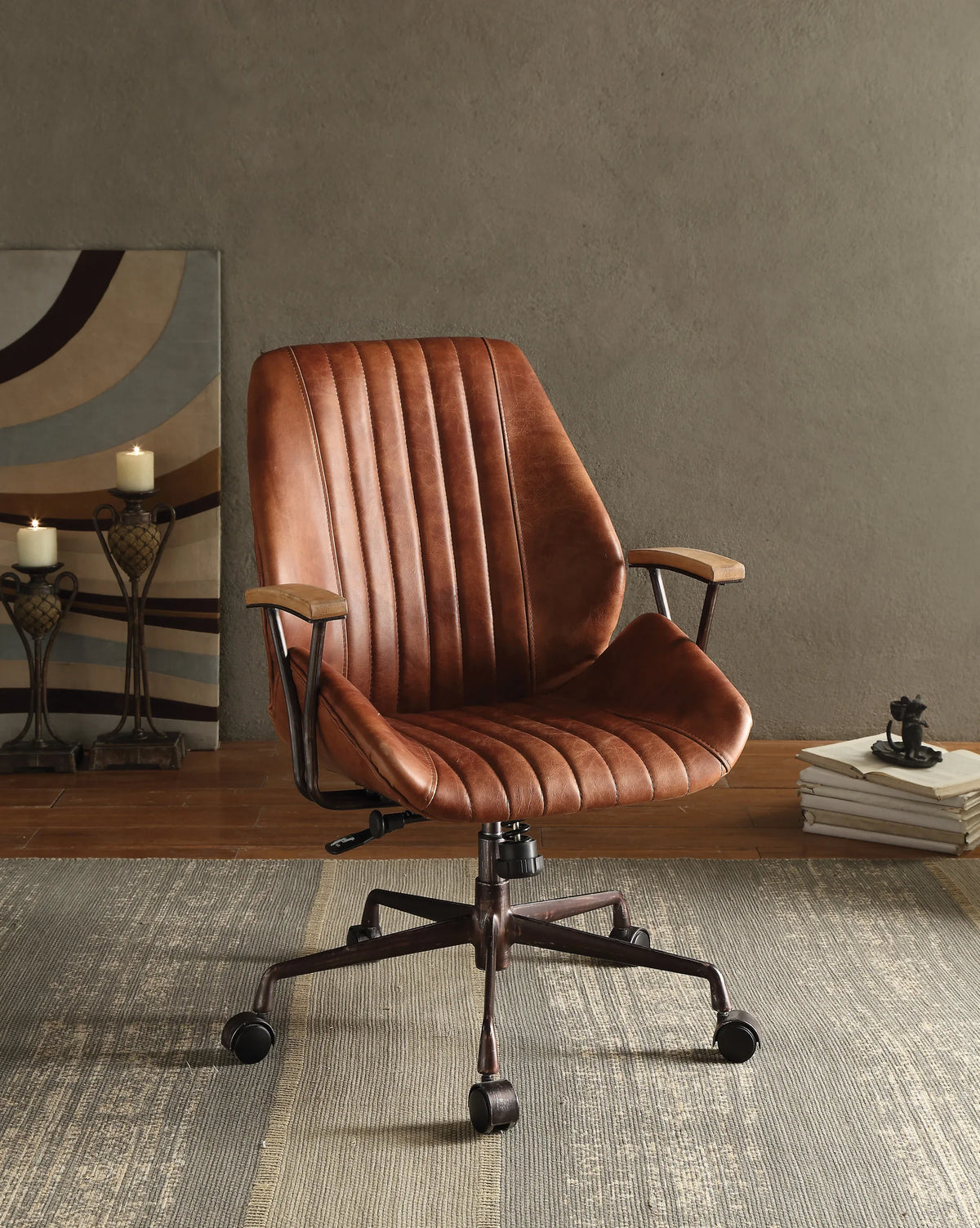 Top Grain Leather Executive Adjustable Office Chair - Omega Lifestyles