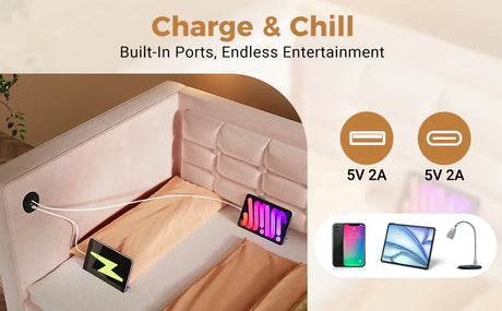 Twin Pink Velvet Upholstered Hydraulic Storage Bed Frame - Omega Lifestyles