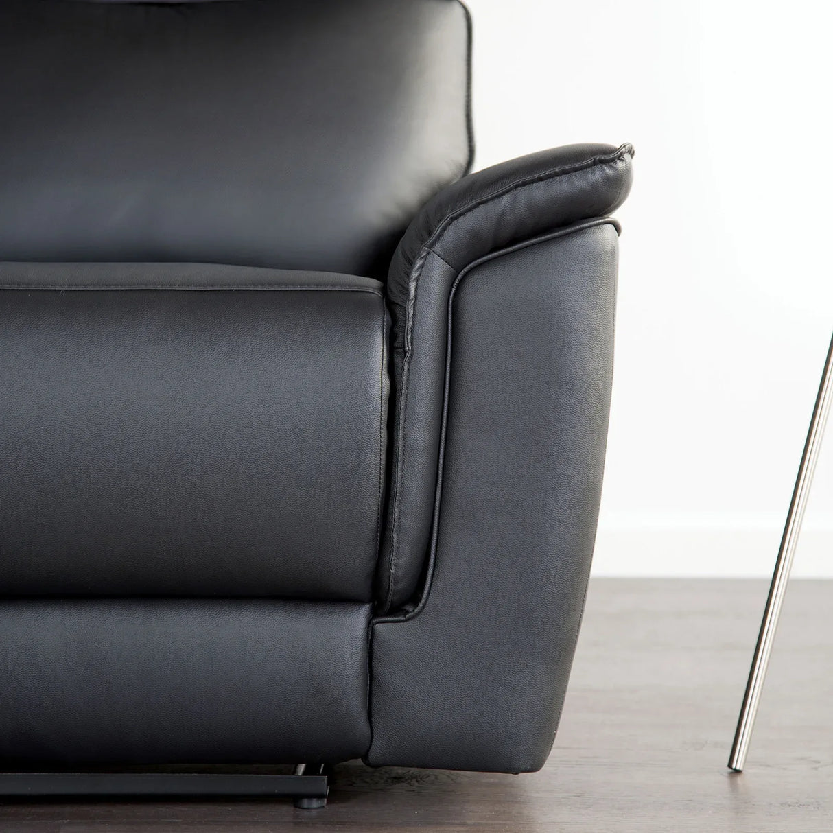 Transitional Black Leather Match Recliner Chair - Omega Lifestyles