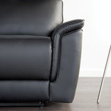 Transitional Black Leather Match Recliner Chair - Omega Lifestyles