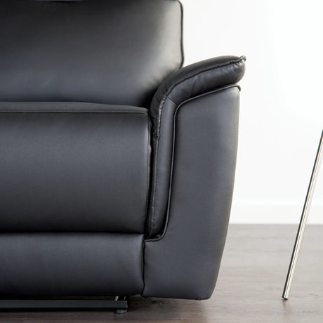 Transitional Black Leather Match Recliner Chair - Omega Lifestyles