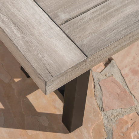 Outdoor Acacia Wood Slat Panel Weather Resistant Bench - Omega Lifestyles