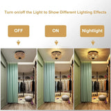 Hand-Woven Rattan Flush Mount 3-Light Ceiling Fixture - Omega Lifestyles