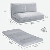 Ultra-Soft Plush Folding Foam Floor Mattress Sofa Bed - Omega Lifestyles