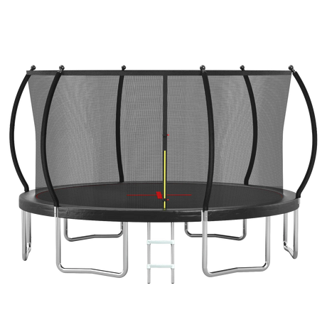 14-Inch Extra Stable 14FT Steel Frame Outdoor Trampoline - Omega Lifestyles