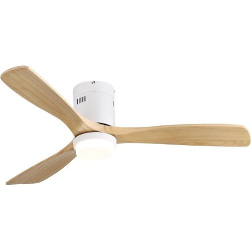 52-Inch Modern Wooden Ceiling Fan With LED Light