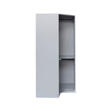 Polygon Corner Space-Saving Gray Particle Board Wardrobe - Omega Lifestyles