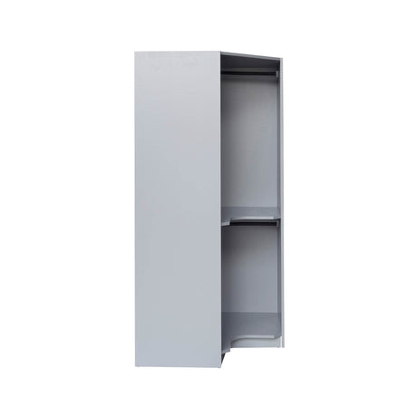Polygon Corner Space-Saving Gray Particle Board Wardrobe - Omega Lifestyles