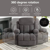 Soft Velvet Manual Swinging Massage Recliner Chair - Omega Lifestyles