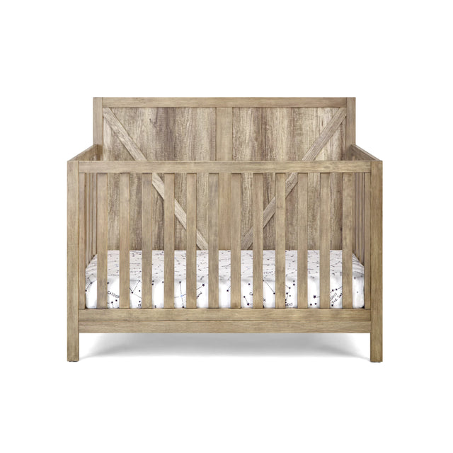 4-in-1 Convertible Solid Wood Barnside Crib Chestnut - Omega Lifestyles