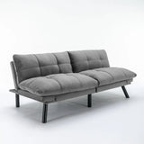 Light Grey Upholstered Convertible Foam Sofa Bed Twin - Omega Lifestyles