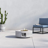 Modern Gray Concrete Propane Outdoor Fire Pit Table - Omega Lifestyles