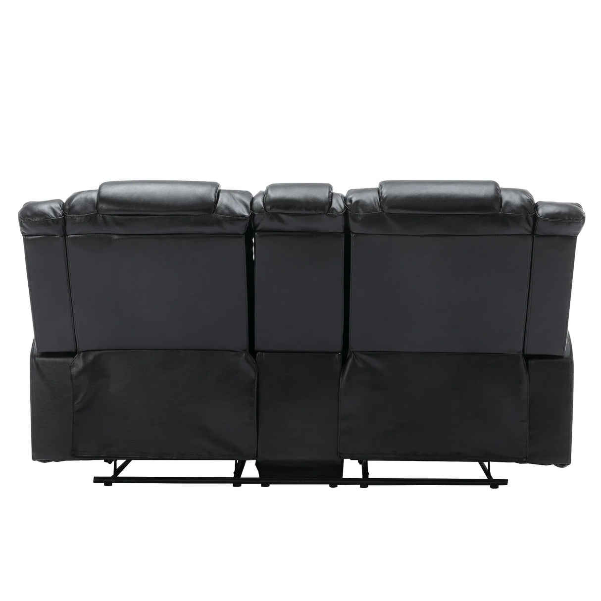 2-Seater Manual PU Leather Recliner Chair With Storage - Omega Lifestyles