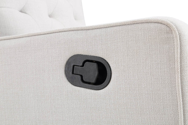 Milah Tufted Gray Polyester Swivel Glider Recliner - Omega Lifestyles