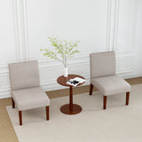 Fabric Accent Chair Set Of 2 With Round Wood Table - Omega Lifestyles