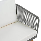 4-Piece Mid-Century Modern Woven Rope Patio Furniture Set - Omega Lifestyles