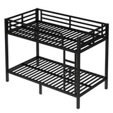 Metal Twin XL Over Twin XL Space-Saving Bunk Bed - Omega Lifestyles
