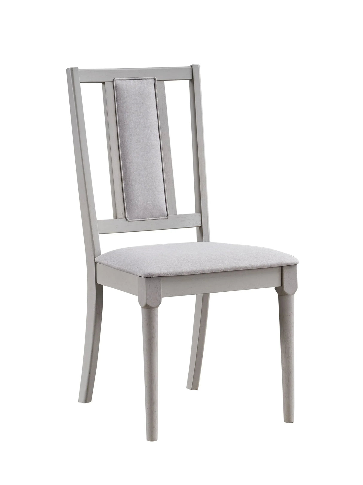 Set of 2 Beige Linen Padded Seat Side Chairs - Omega Lifestyles