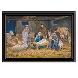 Nativity Framed Wood Paper Wall Art Decor - Omega Lifestyles