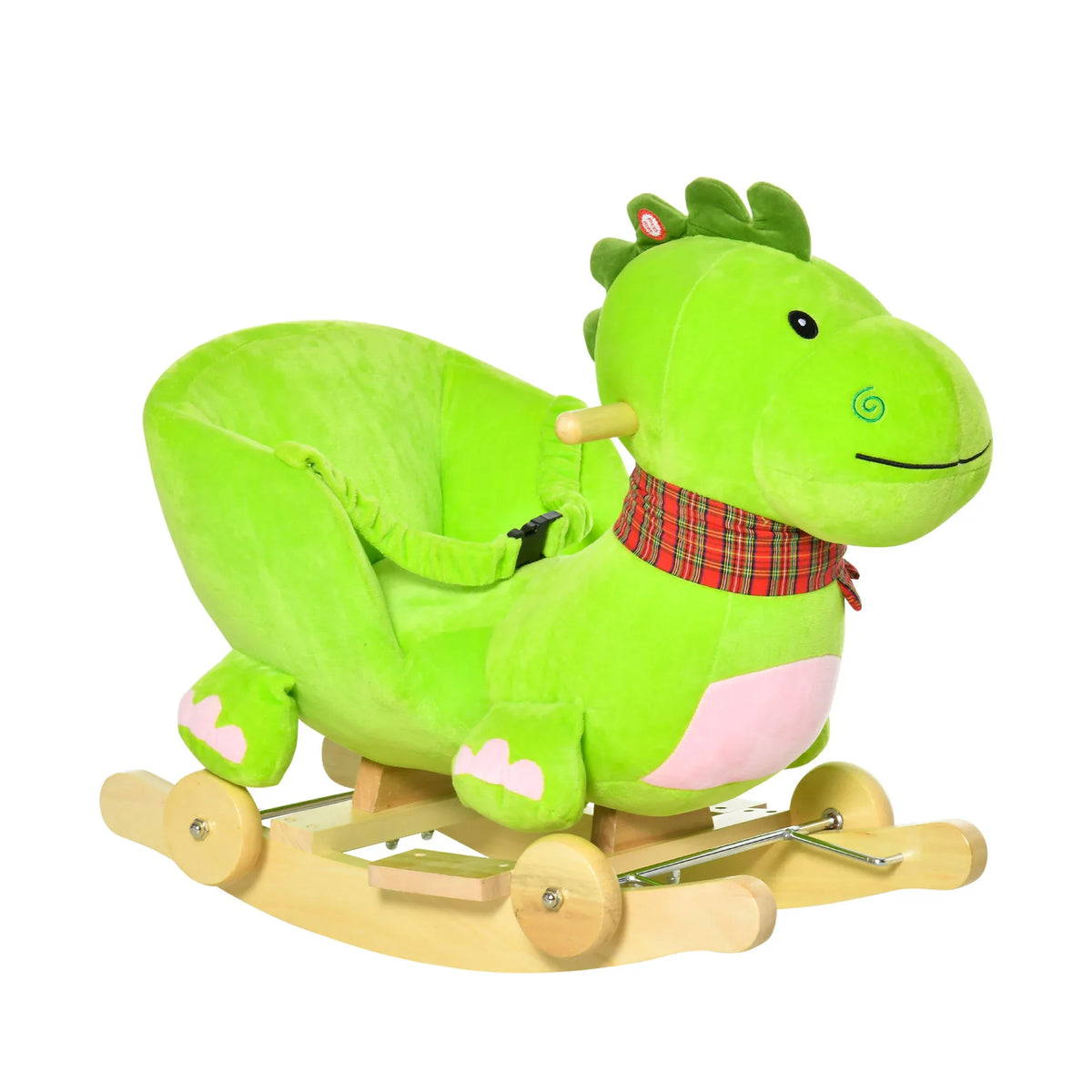 2-in-1 Plush Ride-On Kids Rocking Dinosaur Toy - Omega Lifestyles