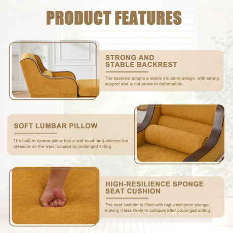 Chenille Upholstered Oversized Chaise Lounge Recliner Chair - Omega Lifestyles