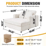 Oversized Soft Corduroy Lounge Chair With USB Ports - Omega Lifestyles