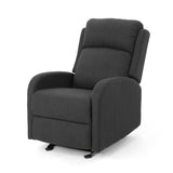 Plush Waterfall Backrest Fabric Manual Rocker Recliner