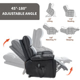 Medium Firm Faux Leather Power Lift Massage Recliner Chair - Omega Lifestyles