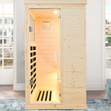 Single Person Spruce Wood Far Infrared Sauna - Omega Lifestyles