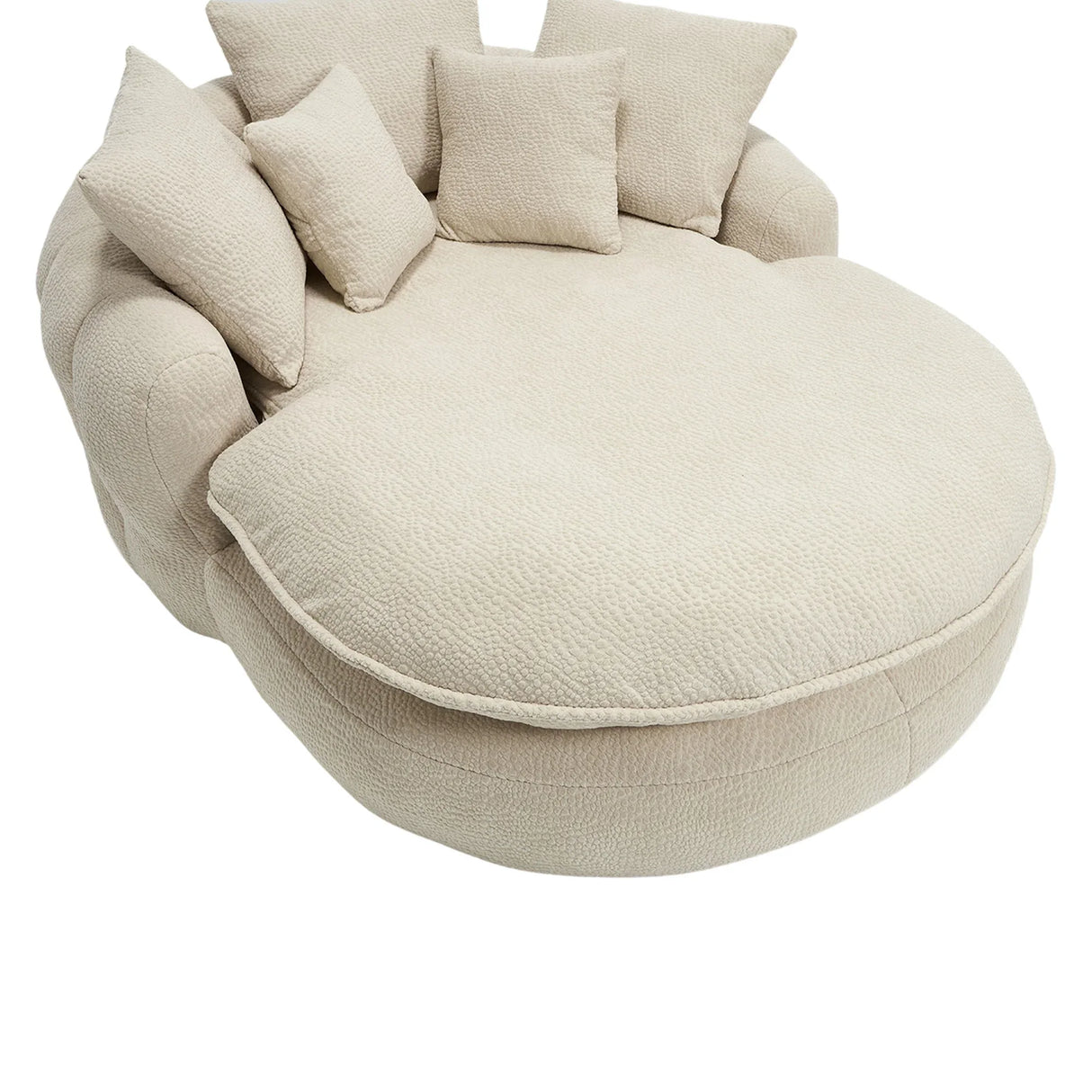 Oversized Chenille Memory Foam Bean Bag Sofa With Pillows - Omega Lifestyles