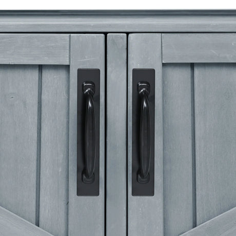 Outdoor Rolling Grill Cart With Raised Shelf Storage - Omega Lifestyles