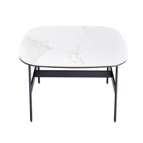 Modern Rectangular Ceramic MDF Coffee Table With Metal Frame - Omega Lifestyles