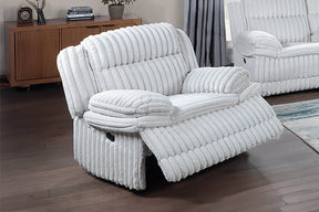 Manual Glider Corduroy Recliner Chair With Pillow Arms - Omega Lifestyles