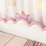 Twin Upholstered Extendable Daybed With Crown Headboard And LED Lights - Omega Lifestyles