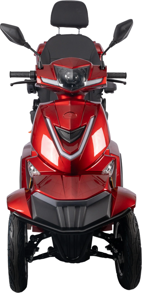Heavy Duty 4 Wheel Red Mobility Scooter - Omega Lifestyles