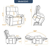 Medium Firm Faux Leather Power Lift Massage Recliner Chair - Omega Lifestyles
