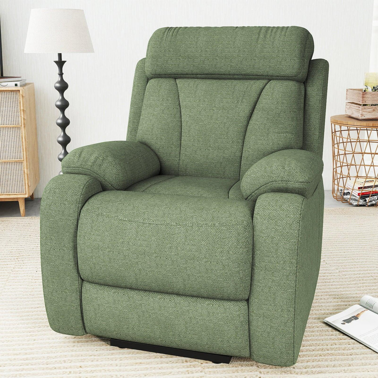 Power Lift Recliner Medium-Soft Snowflake Velvet Chair - Omega Lifestyles