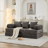 Comfy Convertible Chenille Folding Floor Sofa Bed - Omega Lifestyles