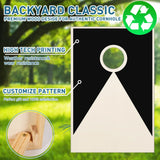 Solid Wood Tailgate Size Cornhole Set With Bean Bags - Omega Lifestyles
