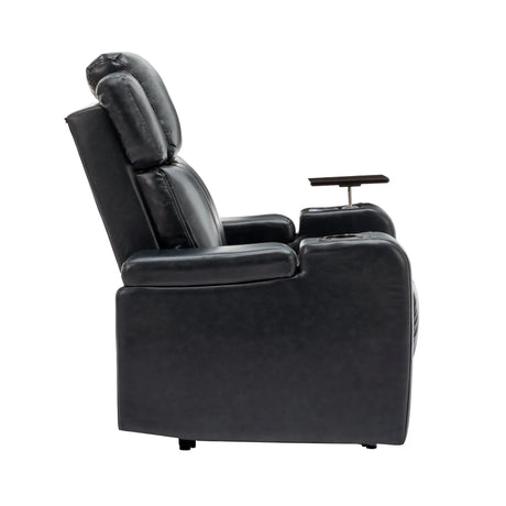 Power PU Leather Recliner Chair With Cooling Cup Holder - Omega Lifestyles