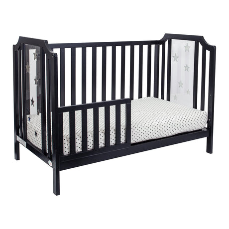 Convertible 3-in-1 Solid Wood Black Island Crib - Omega Lifestyles