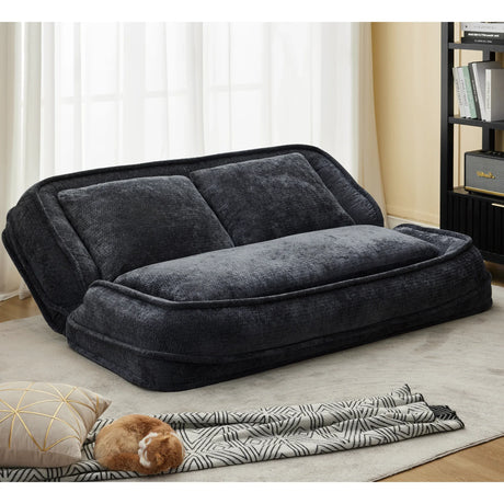 Adjustable 5-Position Medium-Soft Chenille Loveseat Sofa - Omega Lifestyles