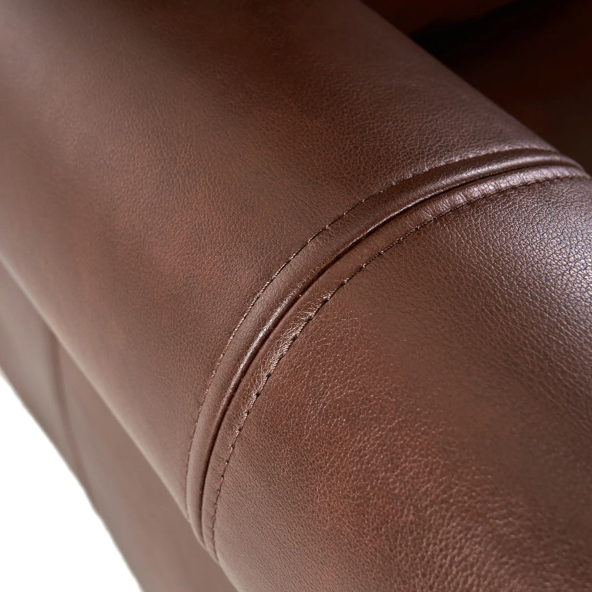 Contemporary Brown PU Pushback Recliner With Rubberwood Legs - Omega Lifestyles