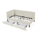 Twin Velvet Upholstered Platform Bed Frame With Storage - Omega Lifestyles